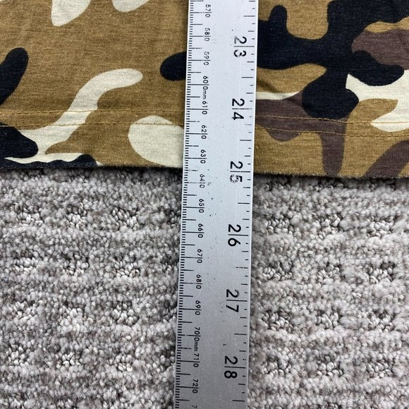 Foot Locker Camo Shirt Men Medium M Brown Black Camouflage Military Hunting Tee - Picture 7 of 7